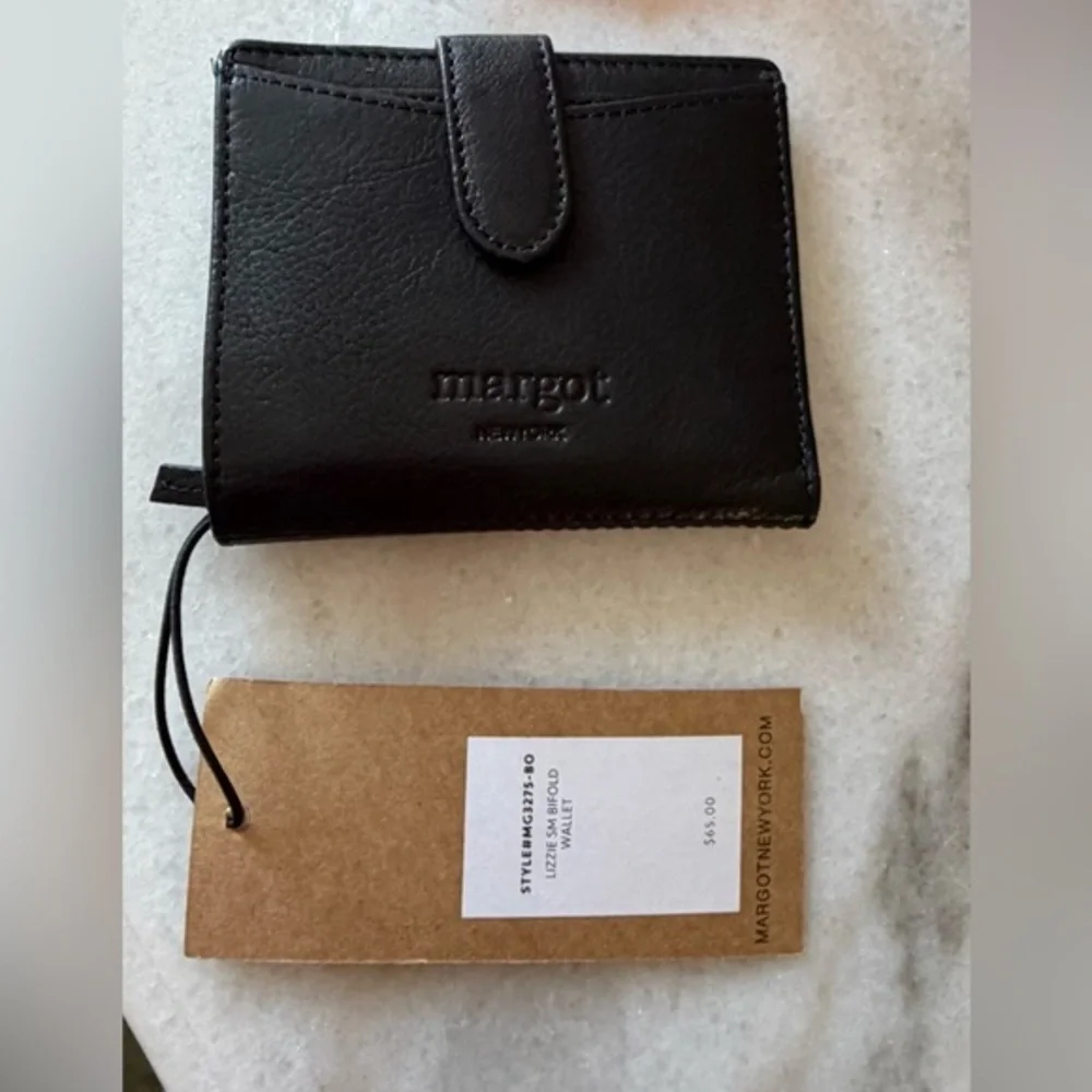 Margot Black Leather Card Holder